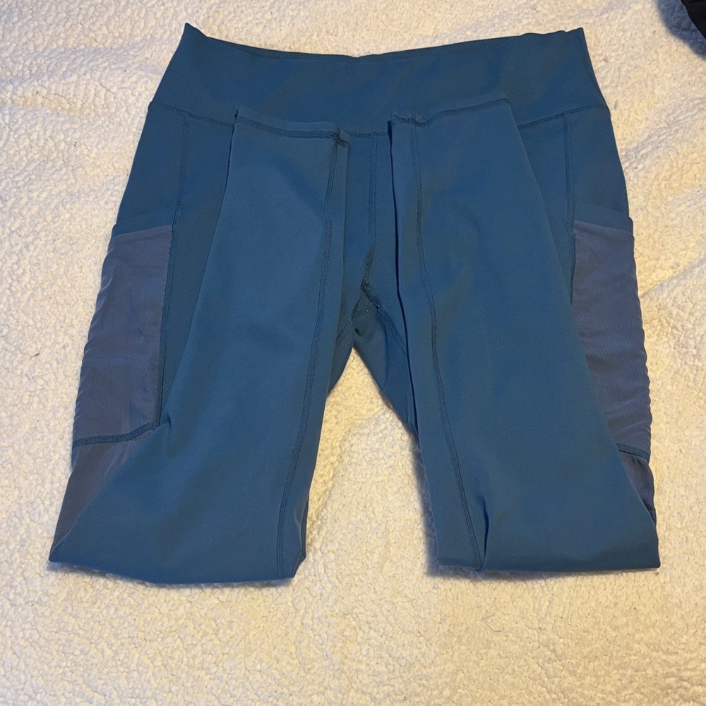 Fabletics Teal and Gray Leggings